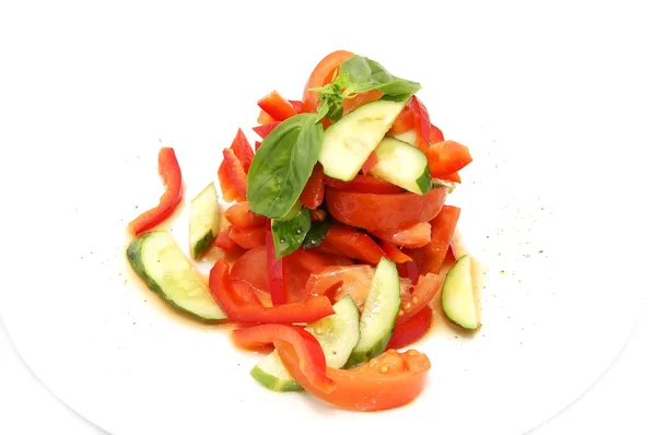Овочевий салат з олією — стокове фото