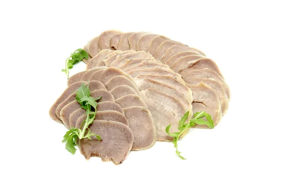 Sliced beef tongue — Stock Photo, Image