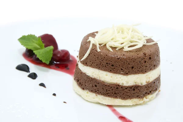 Chocolate cream dessert — Stock Photo, Image