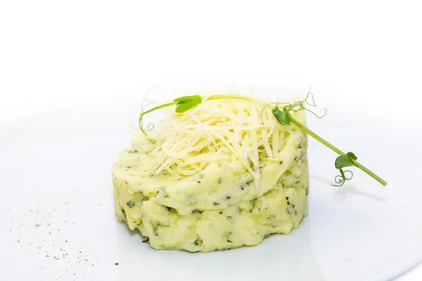 Mashed potatoes with herbs and cheese — Stock Photo, Image