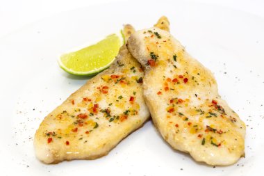 sebze ve havyar ızgara somon fileto