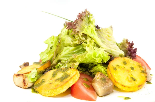 Potato salad with mushrooms and herbs — Stock Photo, Image