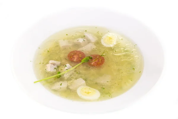 Soupe de caille et légumes — Photo