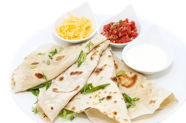 Pita bread with vegetables — Stock Photo, Image