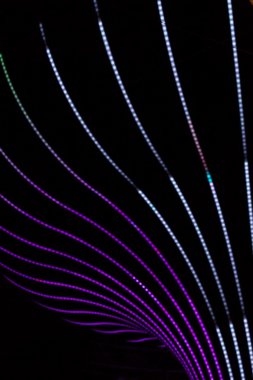 Neon hatları ve bokeh arka plan