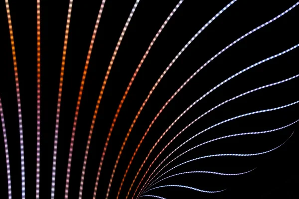 Sfondo astratto al neon di linee e bokeh — Foto Stock