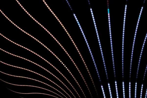 Sfondo astratto al neon di linee e bokeh — Foto Stock