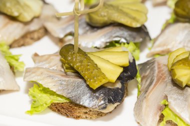 kanepe et sebze ve deniz ürünleri