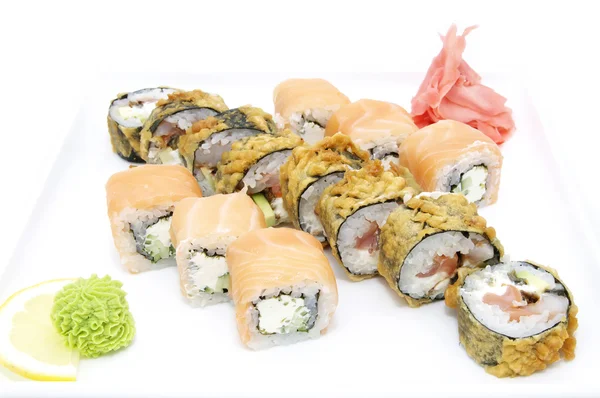 Läckra skaldjur sushi — Stockfoto