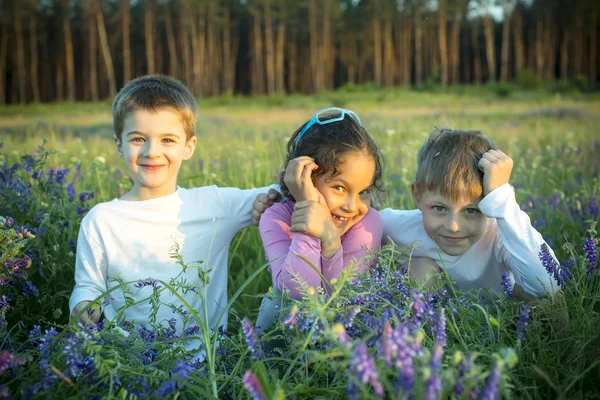 I bambini si divertono sul campo — Foto Stock