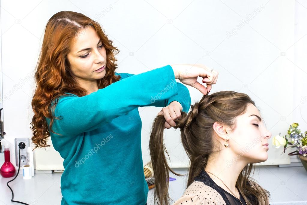 Girl in a beauty salon