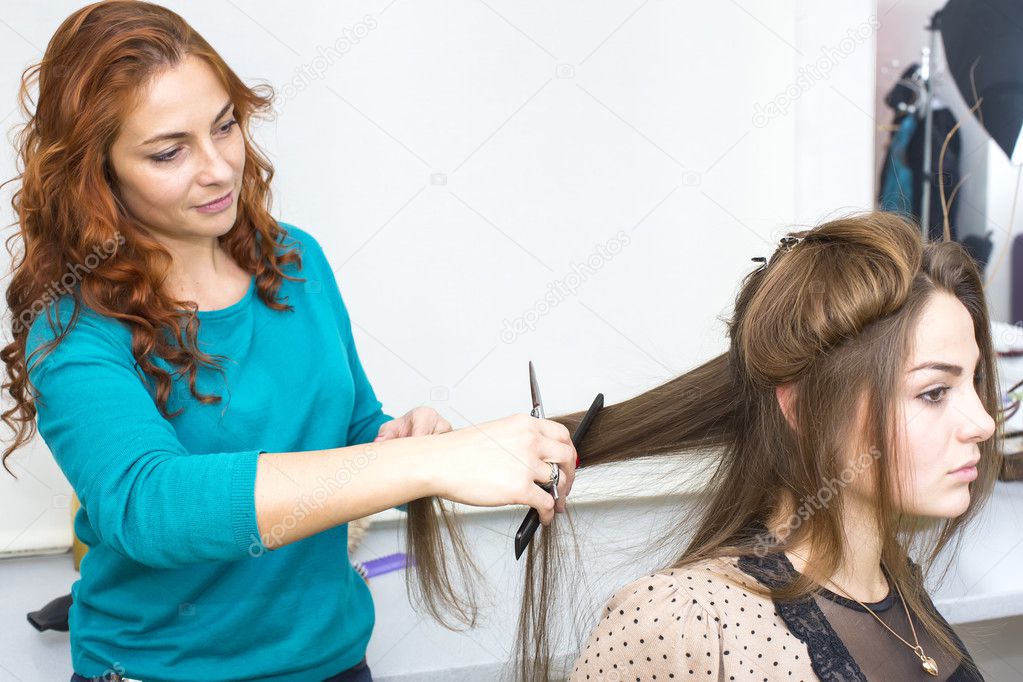 Woman in a beauty salon