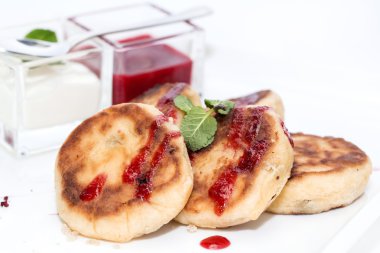 ekşi krema ve reçel ile Cheesecakes