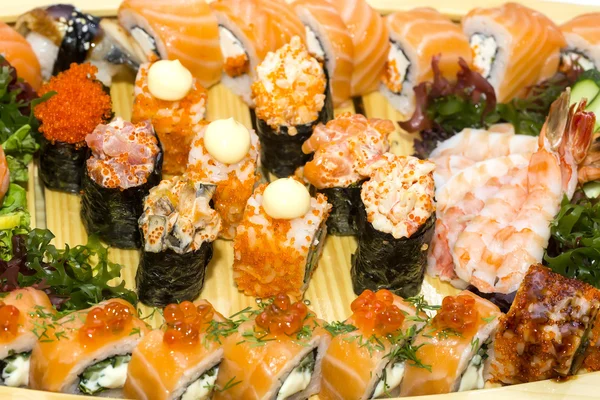 Delicious seafood sushi — Stock Photo, Image