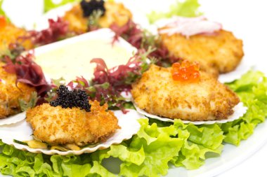 Kızarmış deniz tarağı