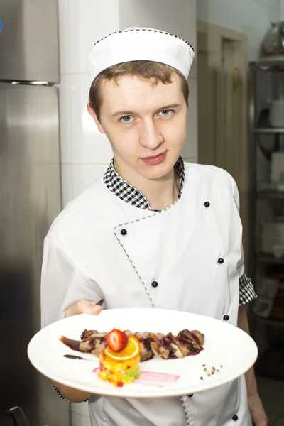 Chef in the kitchen — Stock Photo, Image