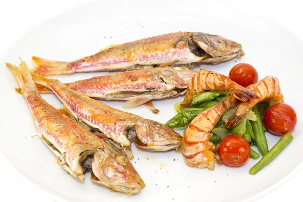 karides salata ızgara balık