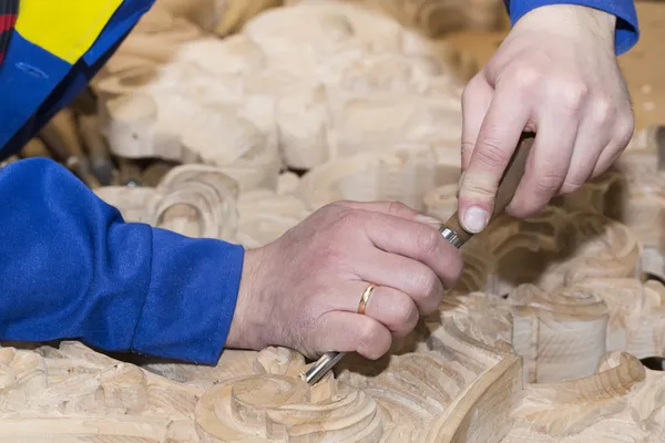Gouge madera cincel carpintero herramienta de trabajo — Foto de Stock