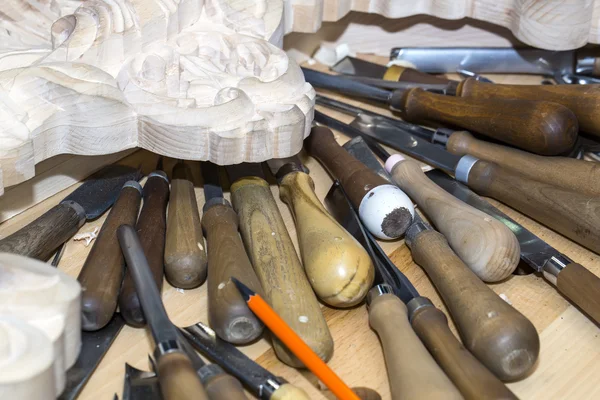 Workbench with tools — Stock Photo, Image