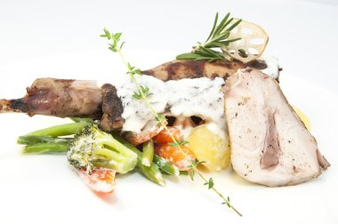 Kızarmış tavşan eti