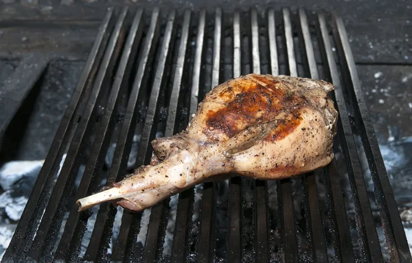 Rabbit cooking on the grill — Stock Photo, Image