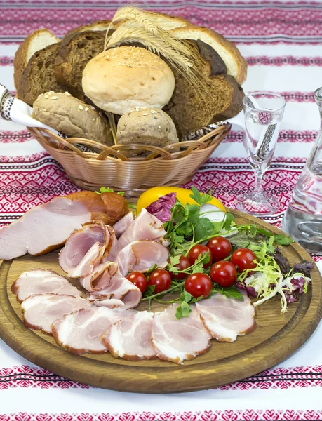 Bacon on the table — Stock Photo, Image