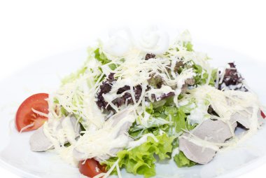 peynir, et ve sebze salatası