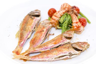 karides salata ızgara balık