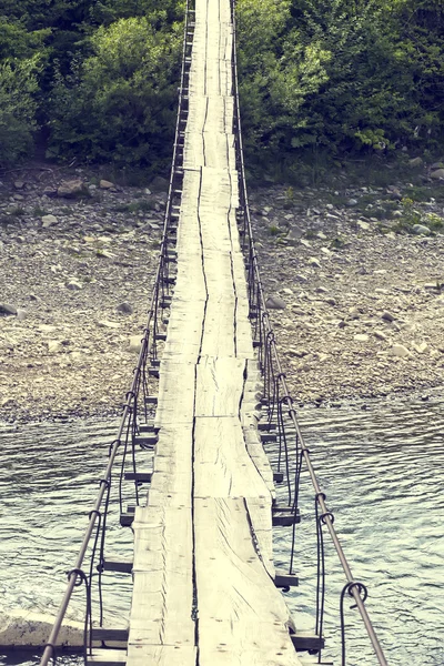 Houten brug — Stockfoto