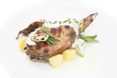 Kızarmış tavşan eti