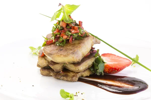 Roast goose liver — Stock Photo, Image