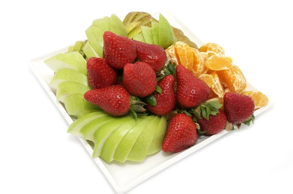 Prato de frutas com frutas exóticas — Fotografia de Stock