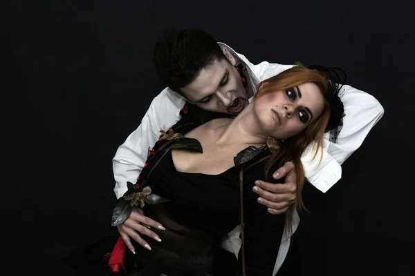 Bruja y vampiro — Foto de Stock