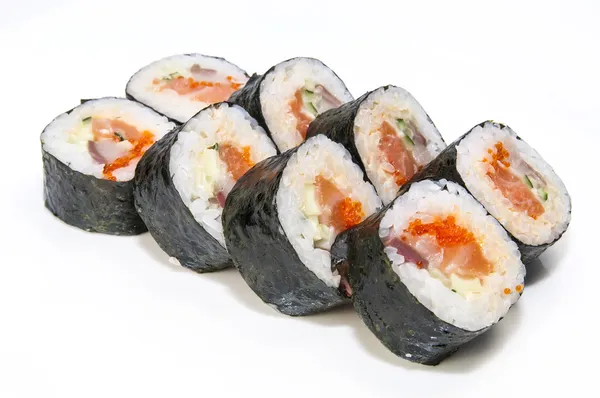 Japanese sushi with fish and rice — Stock Photo, Image