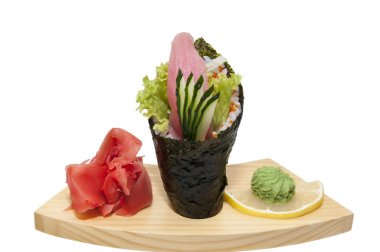 Japon mutfağı temaki et ton balığı