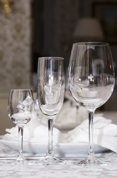 Glasses on a table — Stock Photo, Image