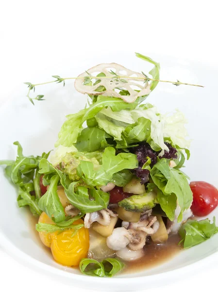Salat aus Oktopus und Gemüse — Stockfoto