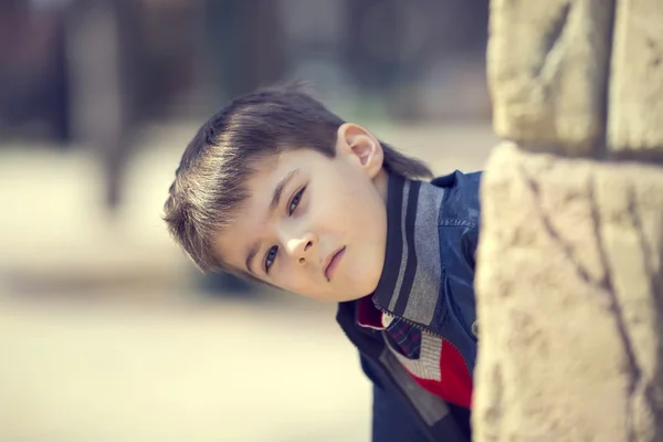 Boy on a summer nature — Stock Photo, Image