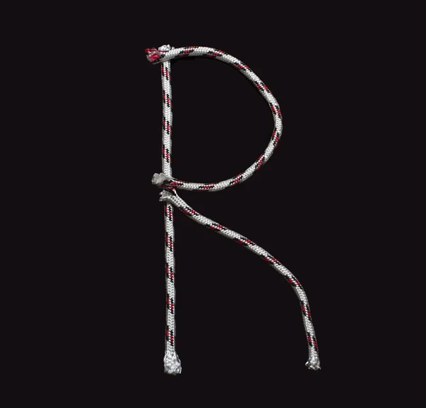 Carta R do alfabeto da corda — Fotografia de Stock
