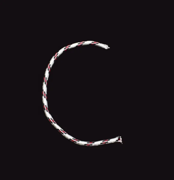 Carta C do alfabeto da corda — Fotografia de Stock