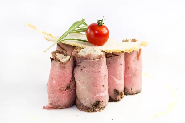 Rotoli di carne al ristorante — Foto Stock