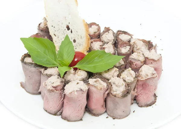 Meat rolls at the restaurant — Stock Photo, Image