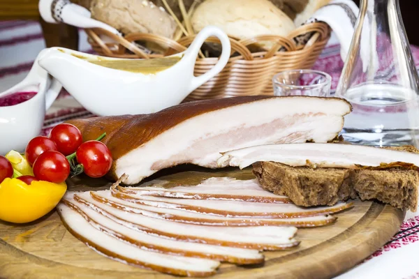 Bacon on the table — Stock Photo, Image