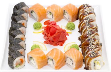 Japon suşi balık ve deniz ürünleri