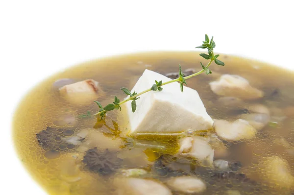Suppe aus Gemüse und Pilzen — Stockfoto