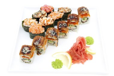 Japon suşi balık ve deniz ürünleri