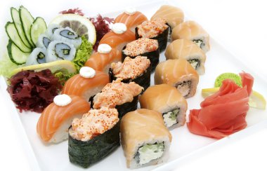 Japon suşi balık ve deniz ürünleri