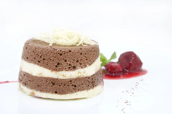 Creamy chocolate desserts and ice cream — Stock Photo, Image
