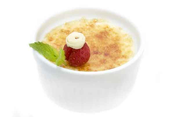 Portion de la crème brulée — Photo