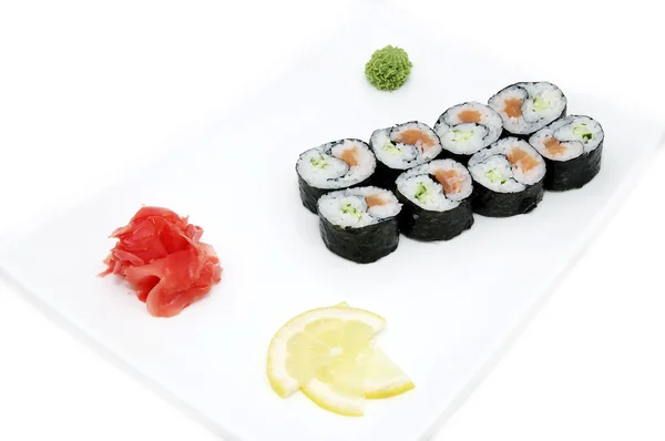 Ιαπωνικό sushi ψάρια και θαλασσινά — Φωτογραφία Αρχείου